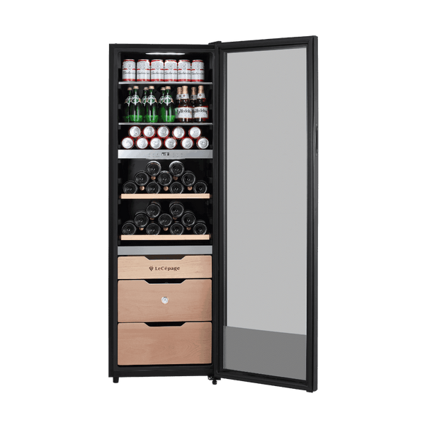 AGK3ZMULTI 282L Cave à Vin et Boissons à Triple Zone Polyvalente | LeCépage