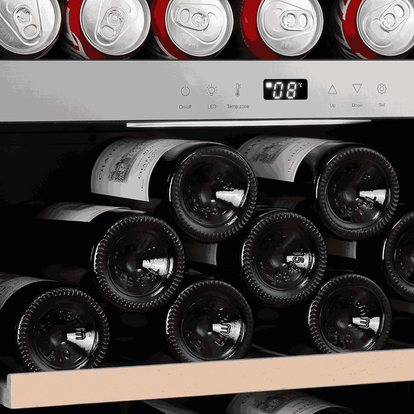 AGK3ZMULTI 282L Cave à Vin et Boissons à Triple Zone Polyvalente | LeCépage