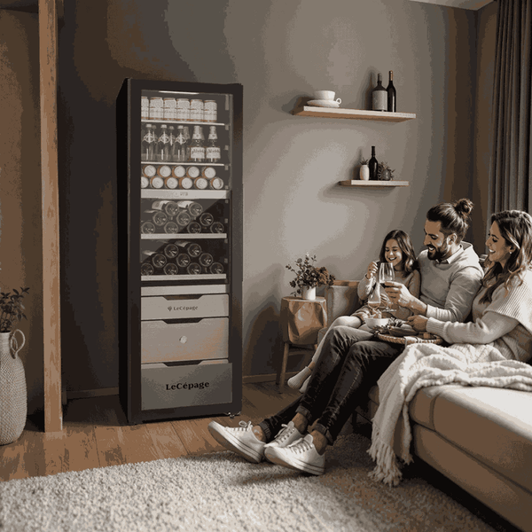 AGK3ZMULTI 282L Cave à Vin et Boissons à Triple Zone Polyvalente | LeCépage